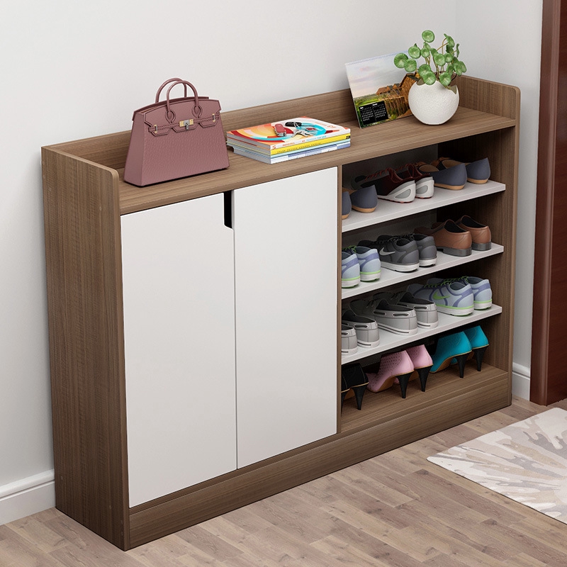 Household High Capacity Shoe Cabinet Modern Economical Wooden Storage Cabinet Multi Layer Home Shoe Rack Multiple Colour 100 120cm Shopee Singapore