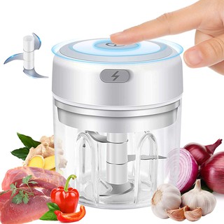 Upgrade Electric Garlic Chopper Mini USB Charging, Small Baby Food Grinder Blender Vegetables Mixer Machine