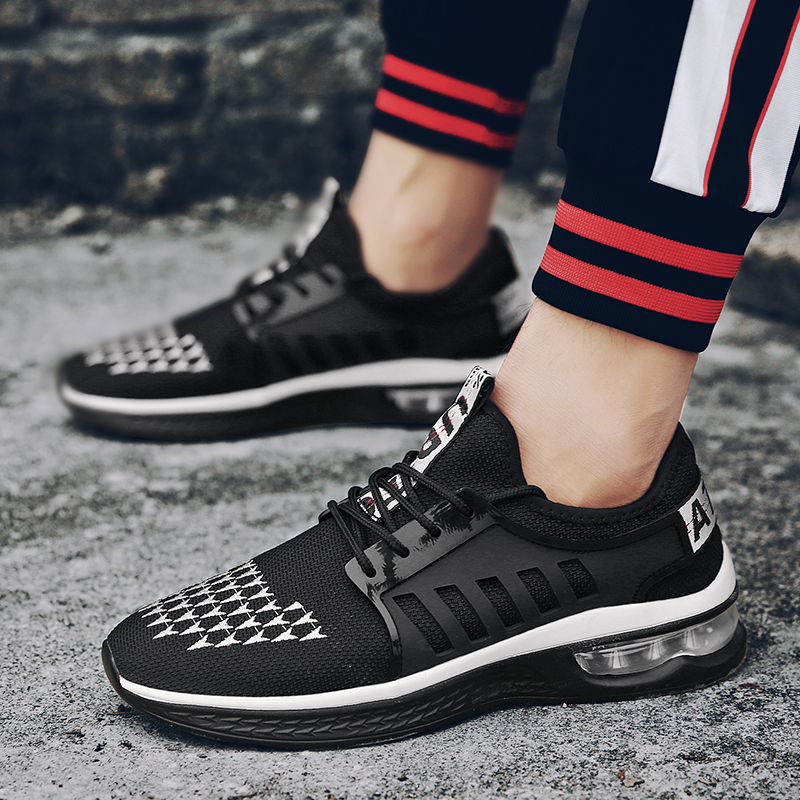 men's casual breathable flyknit sneakers