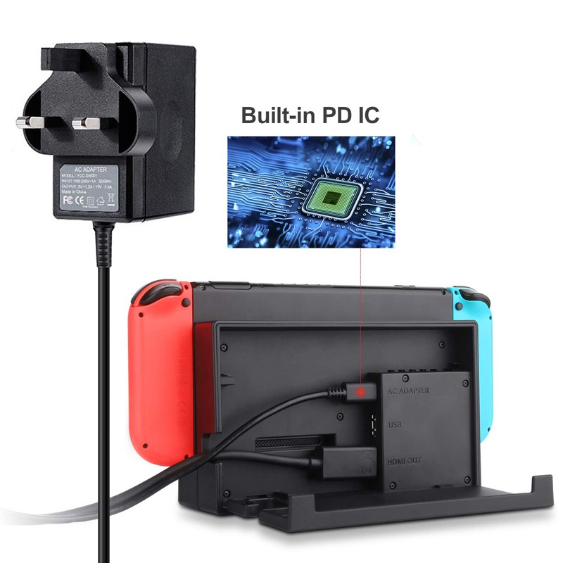 Fast Charging Ac Adapter Charger For Nintendo Switch Lite Charger Ac Adapter Power 15v 2 6a Fast Charging For Switch Dock Pro Controller Shopee Singapore