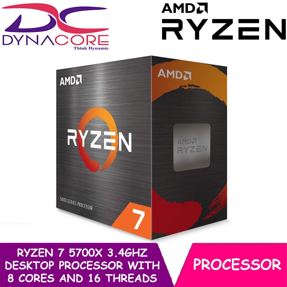 DYNACORE AMD Ryzen 7 5700X 3.4GHz Desktop Processor with 8 Cores and 16 Threads (Max. Boost 4