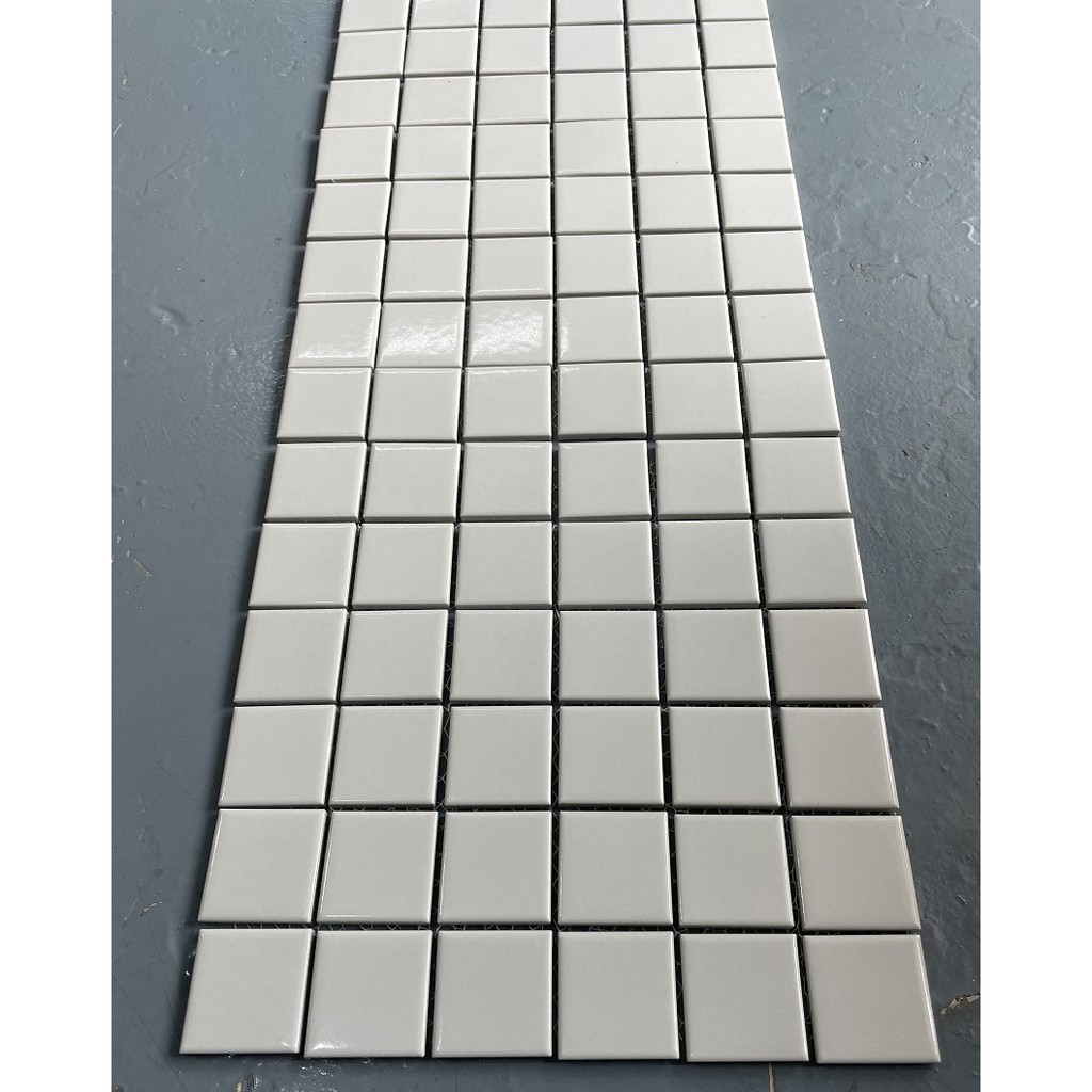 White Mosaic Glazed Finish 305x305x6mm Shopee Singapore