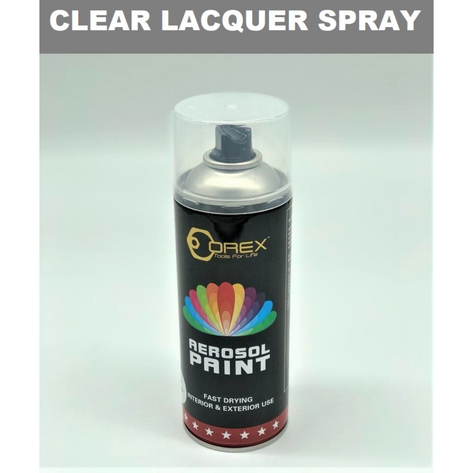 CLEAR LACQUER SPRAY PAINT/ FAST DRY/ INTERIOR &amp; EXTERIOR