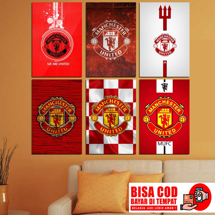 Poster Manchester United Mu Edition Wall Decor Wooden Bedroom Decoration Manu Ee Singapore - Man U Home Decor