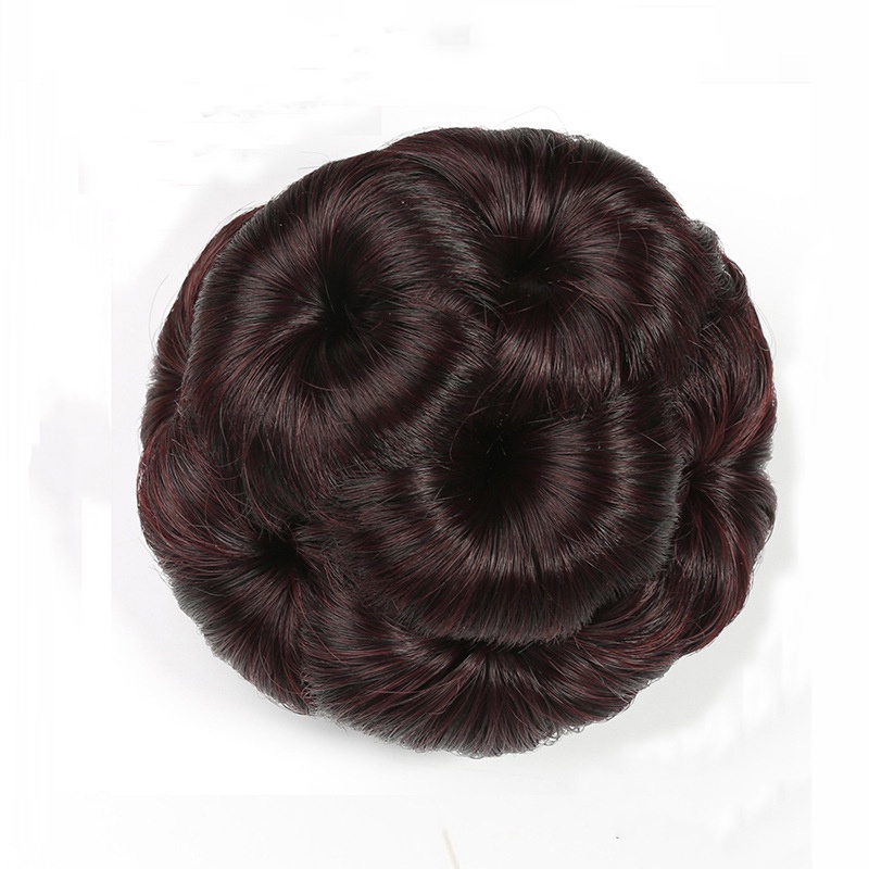Nine Flowers Hair Bun Hairpiece Curly Hair Ring Donut Style Claw Clip Wig  Bridal Daily Makeup for Women Girls | Shopee Singapore