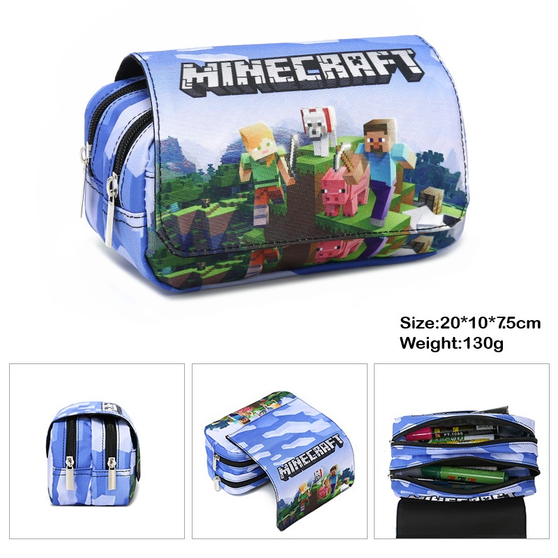 [Ready Stock] Minecraft pencil case minecraft Pencil box game