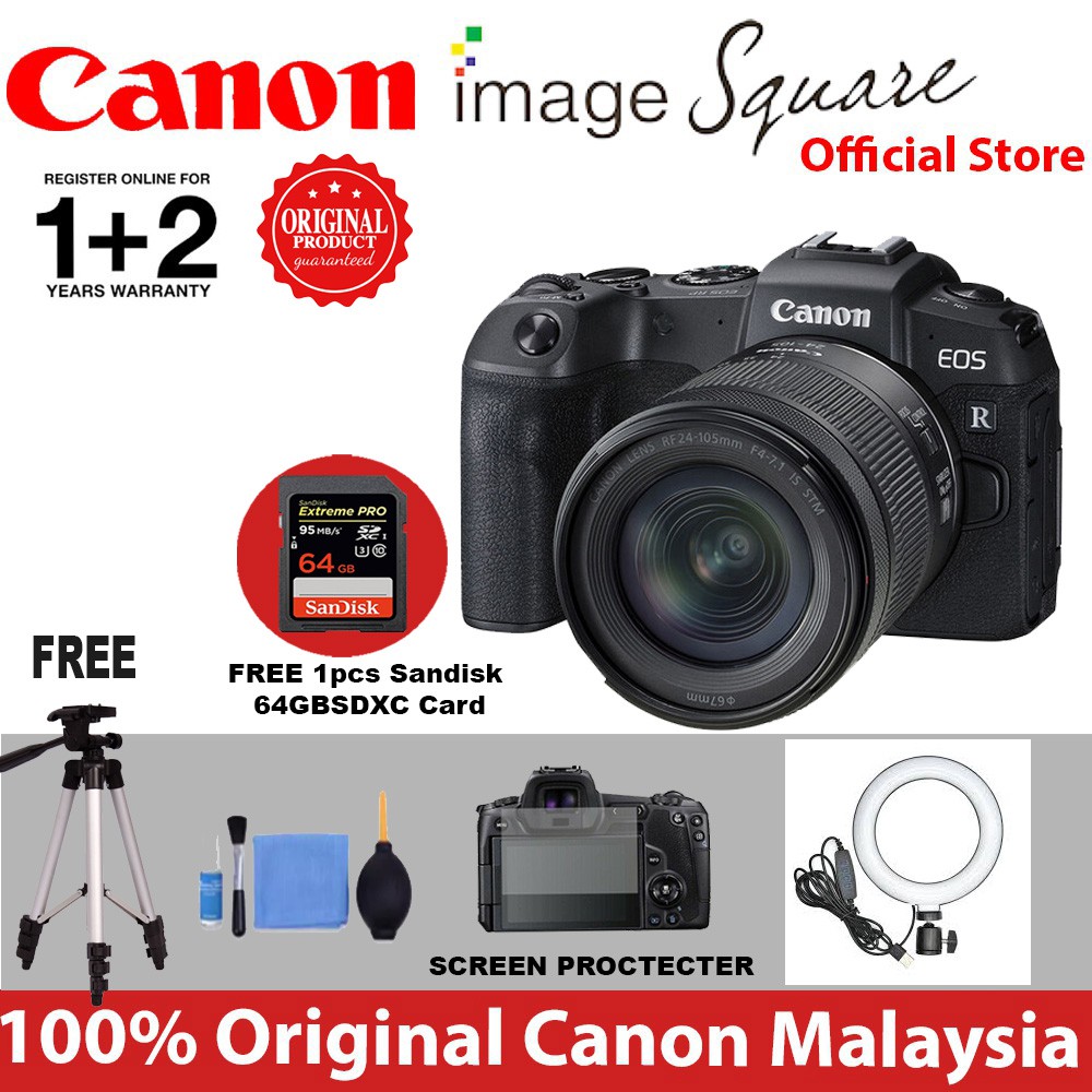 Canon Eos Rp Mirrorless Digital Camera With Rf24 105mm F 4 7 1 Mm Stm Lens 100 Original Canon Malaysia Shopee Singapore