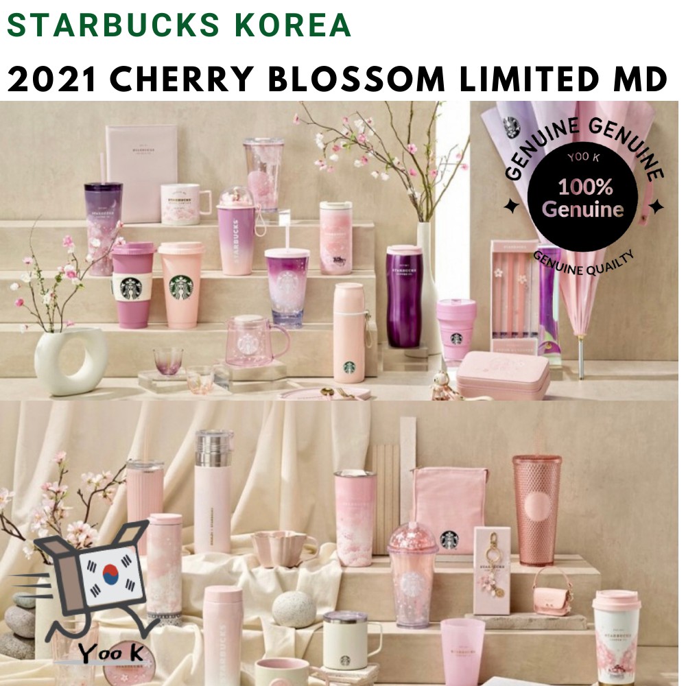 2021 Starbucks Korea BlueSea Fish Glass Cup Coffee Mug Sakura Shining handle12oz 