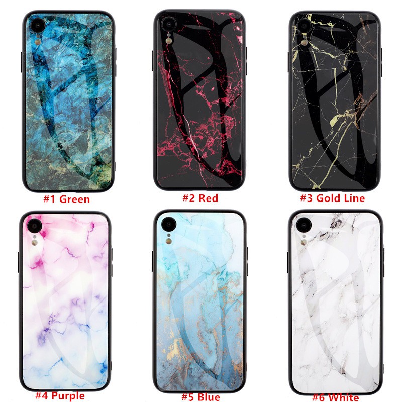 Marble Case iPhone X XR XS MAX XS 6 Plus 6S Plus 7 Plus 8 Plus Tempered