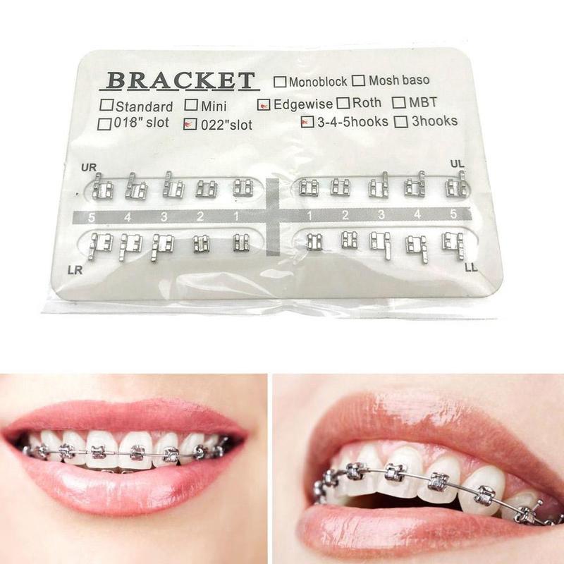 Dental Orthodontic Edgewise Metal Brackets Braces 345Hooks/3Hooks/No Hook B5M6 #1