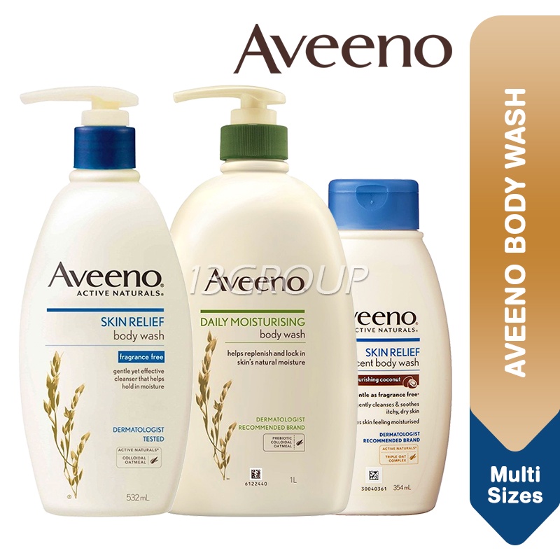 Aveeno Body Wash Skin Relief / Daily Moisturising, 354ml-1L | Shopee ...
