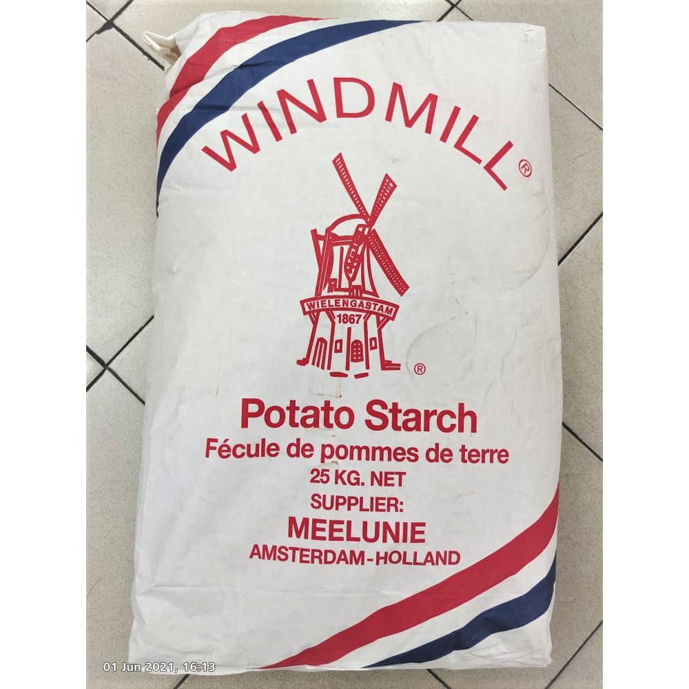 Potato Starch Powder 风车粉 太白粉 马铃薯淀粉tepung Ubi Kentang 250g 500g 1kg Food Grade Good Quality Ready Stock Shopee Singapore