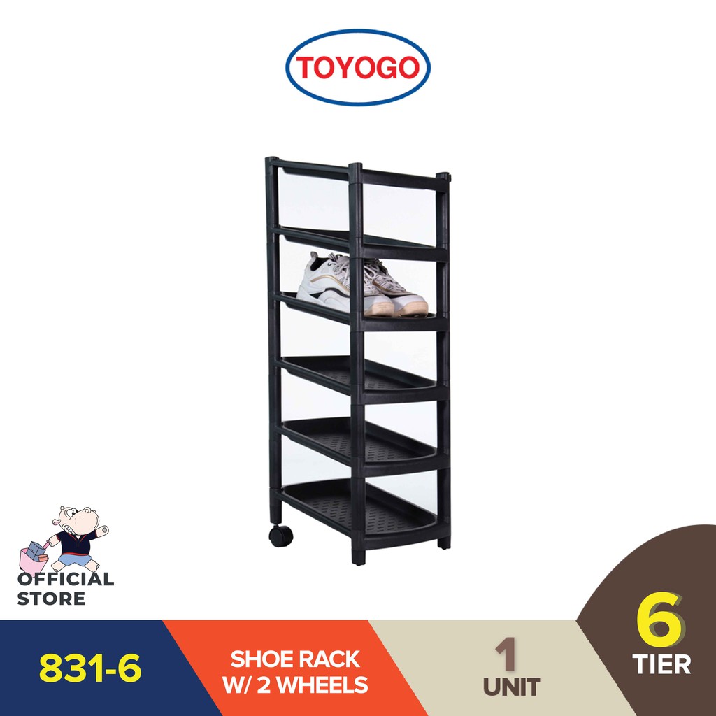 Toyogo Shoe Rack With 2 Wheels 6 Tier 831 6 Shopee Singapore