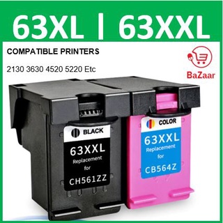 Compatible 63XL 63 XL Black Tri Color Tri-Color Ink 63XXL XXL 30ml Inks refills For HP Printer