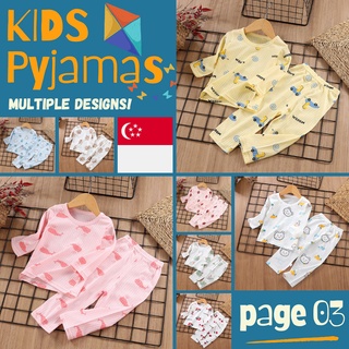 TN Page 03/ ★ 100% Thin Cotton (TN) Kids Pajamas ★ Baby & Toddler Sleepwear ★ Children's Pajamas Sets ★ Soft & Cooling