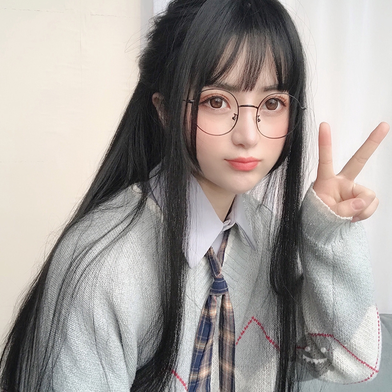 Wig Women Ji Hair Thin Vine Color Princess Cut Pear Two Dimensions