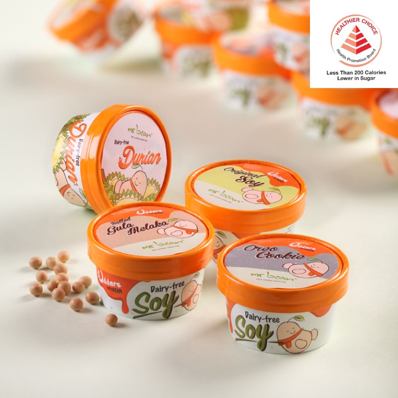 Mr Bean Ice Cream (Original, Cookies Chip, Salted Gula Melaka) 6 Cups