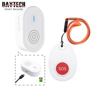 Daytech DAYTECH Wireless Caregiver Pager in Home Alert System Call Button for Elderly Patient Seniors Personal Nurse Attendant 3 Receivers+3 Emergency Transmitters 