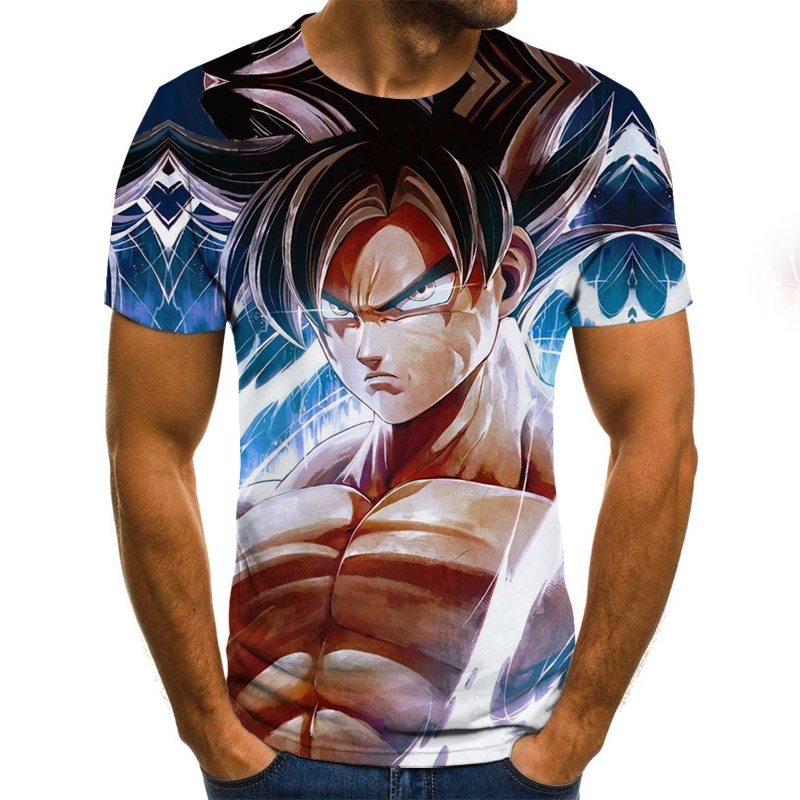 2020 Summer Dragon Ball Z T Shirt 3d Print Anime Goku Vegeta Fashion T Shirts Dragonball Shirt Shopee Singapore - dragon ball z t shirt roblox