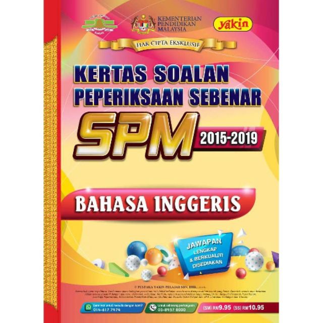 Koleksi Soalan Sebenar Spm 2014 2019