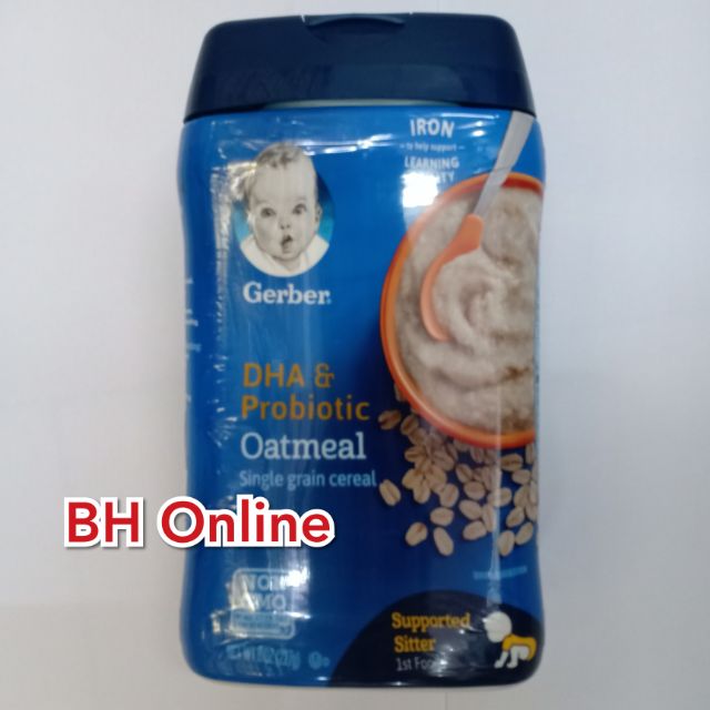 gerber dha and probiotic oatmeal