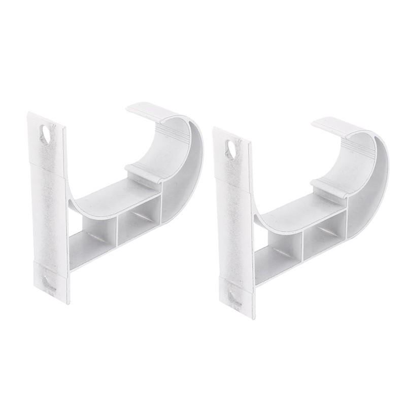 2 Pieces 1 Inch Od Drapery Curtain Rod Hook Shape Metal Ceiling