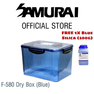 Samurai Dry Box - F580 Blue with Free Blue Silica Gel Bottle 500g