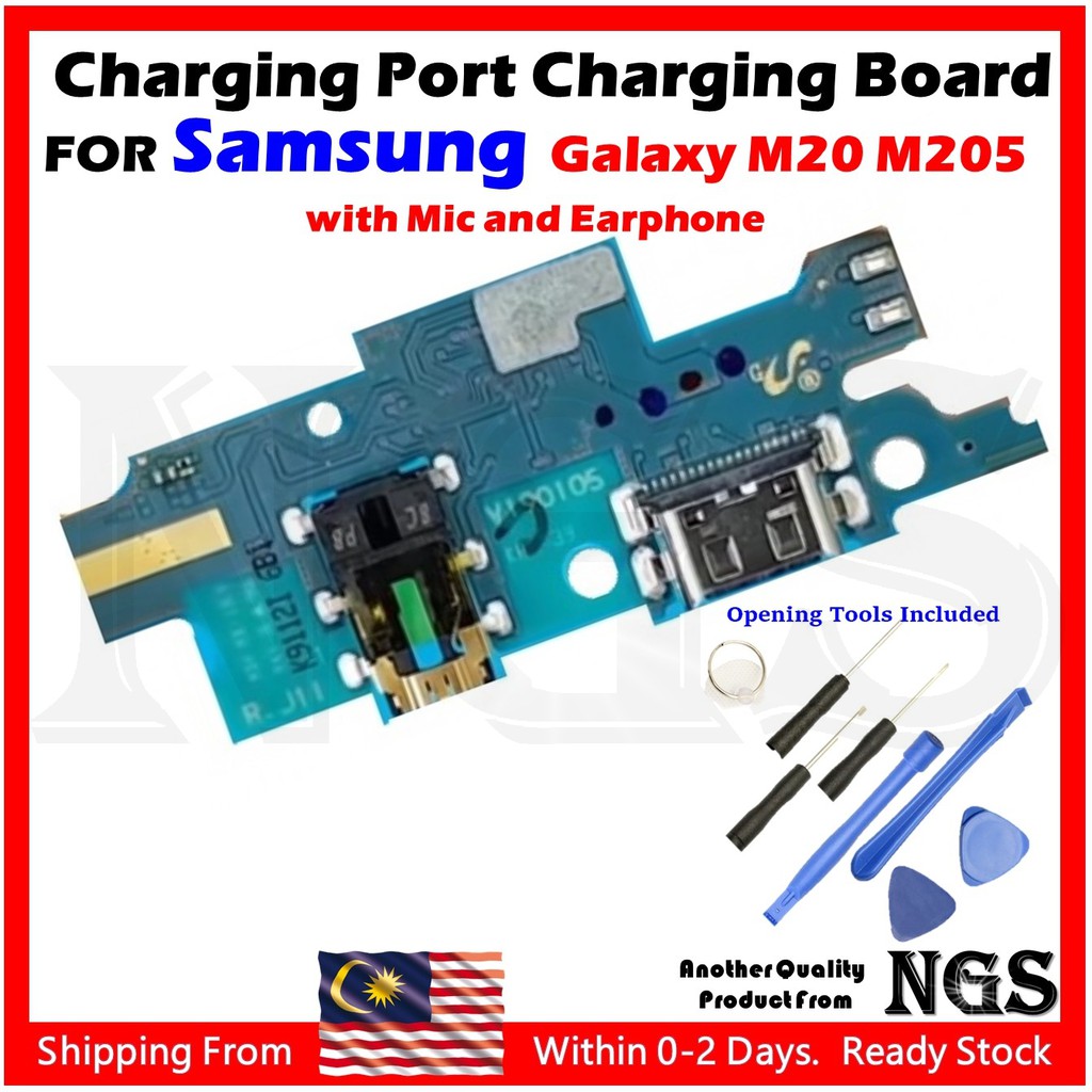 Shop Malaysia Original Charging Port Charging Board For Samsung Galaxy M20 M205 With Mic And Earphone Port Opening Tools Shopee Singapore