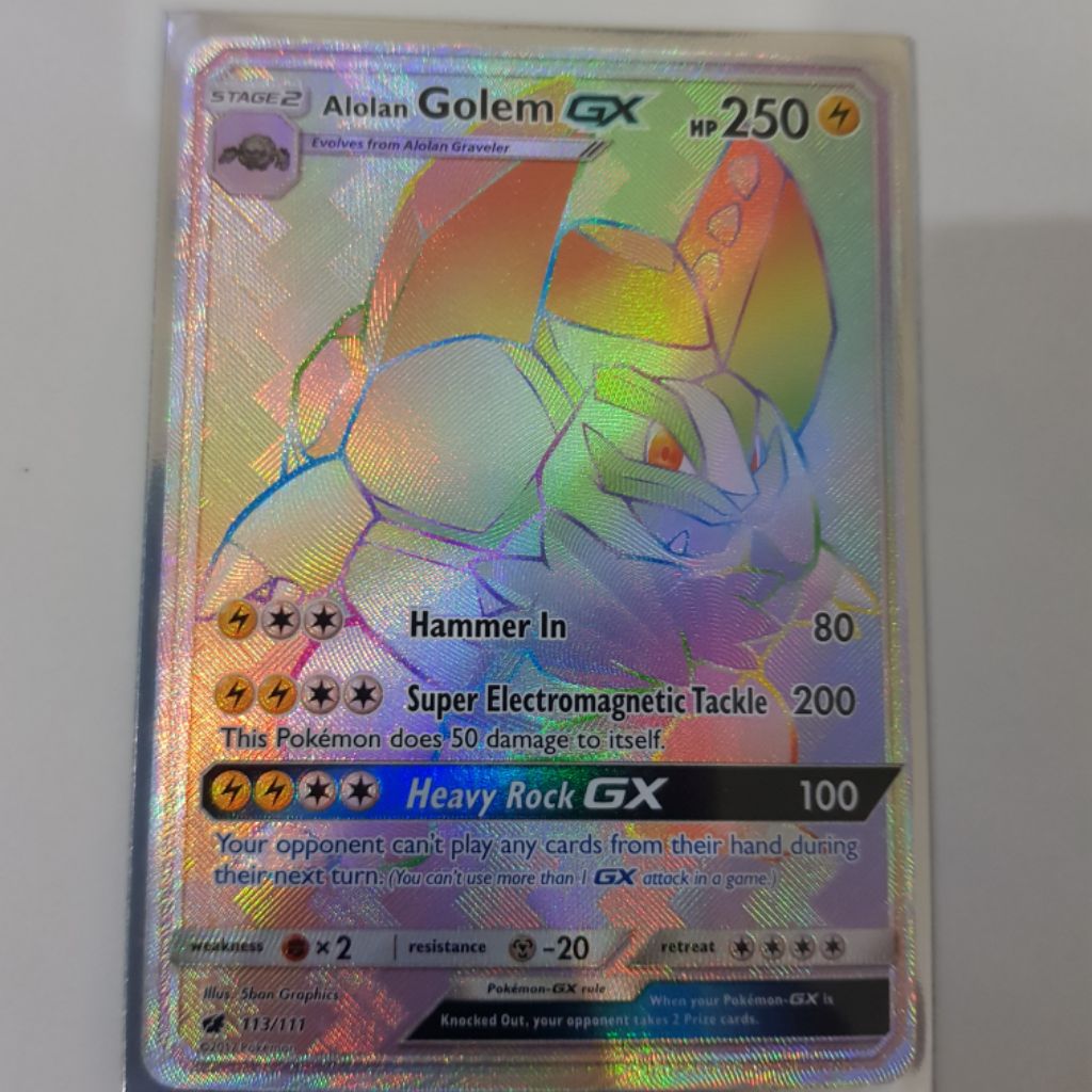 SM4 Alolan Golem GX(rainbow rare) | Shopee Singapore