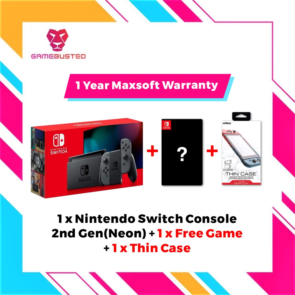 Nintendo Switch Console Gen 2 1 Year Maxsoft Warranty Singapore