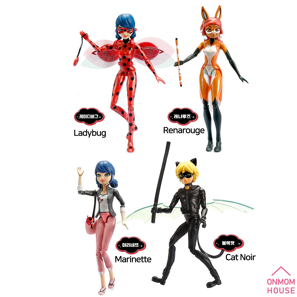 [Miraculous Ladybug] Action Figure Lady Bug, Cat Noir, Marinette ...