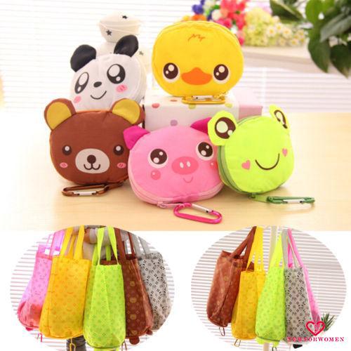 NFW♥Foldable Shopping Bag Cartoon Animal Print Foldable and Portable Recycle Eco Handbags
