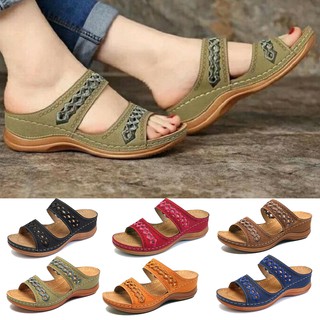 Image of Women Wedges Sandals Casual Non-Slip Roman Soft Female Fish Mouth Sandal
