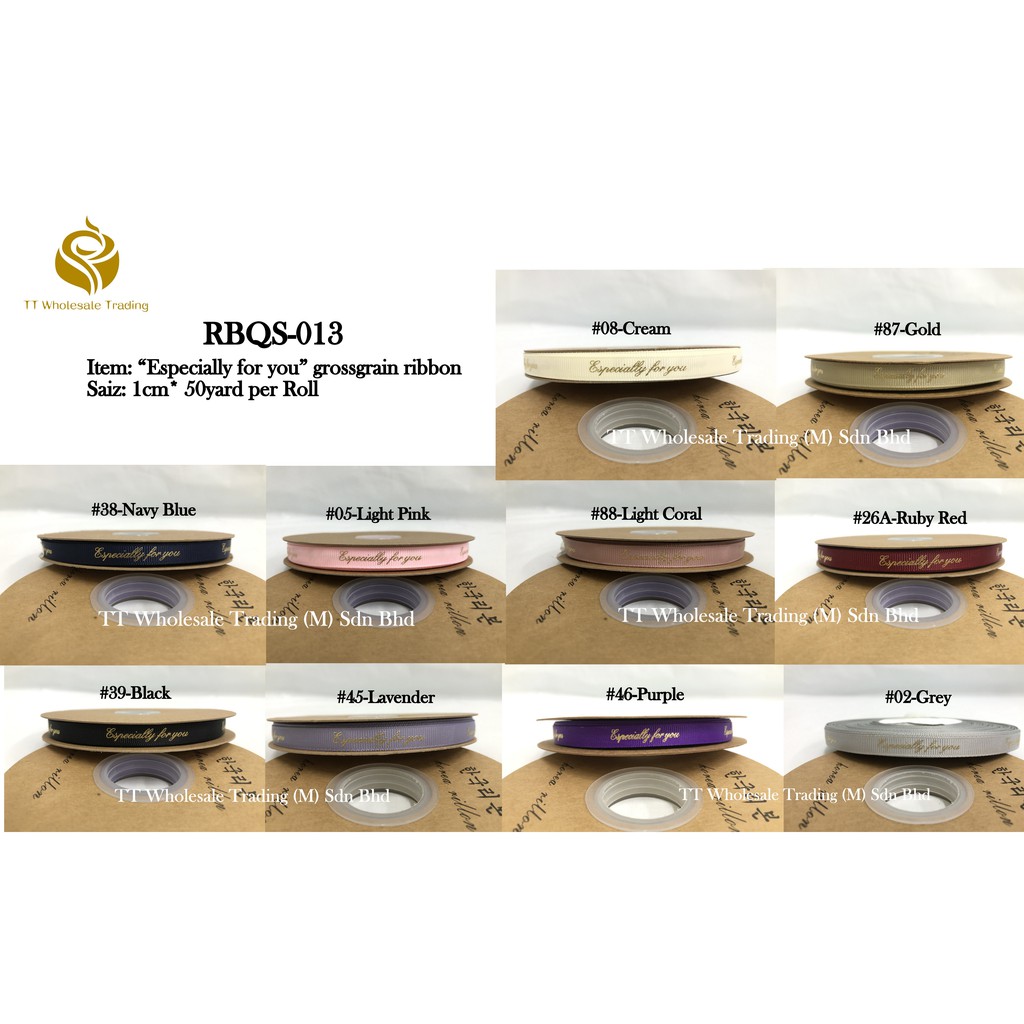 10mm Especially For You Grosgrain Ribbon 50 Yard Roll Malaysia Ready Stock Rbst 013 Shopee Singapore