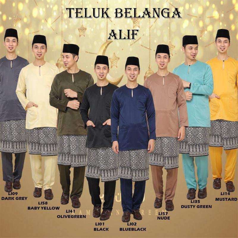 Baju Melayu Moden Teluk Belanga Baju Melayu Murah Baju Melayu Alif Shopee Singapore