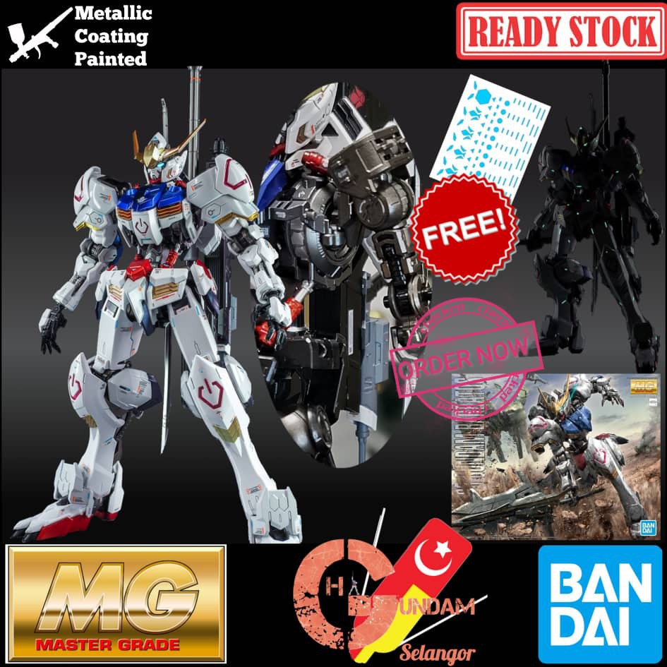 Metallic Coating Painted Bandai Mg 1 100 Gundam Barbatos 4th Form Shopee Singapore
