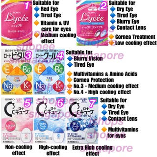 Image of thu nhỏ 【Ready Stock in SG】Japan Rohto Eyedrops Eye Drops Lycee Eyedrops 日本 乐敦制药 眼药水 cool 40 Vita 40 C Cube eye drop #1