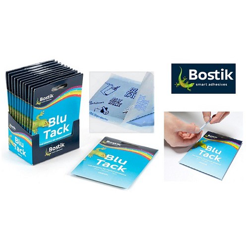 Bostik Blu Tack Blue Or White Available In 2 Sizes 45g Or 80g Per