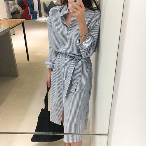 maxi shirt dress with sleeves