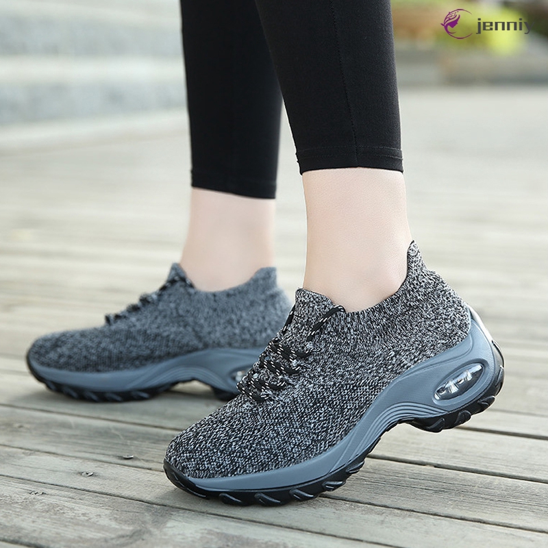 JNY• Women Walking Shoes Super Soft Height Increase Travel Outdoor ...