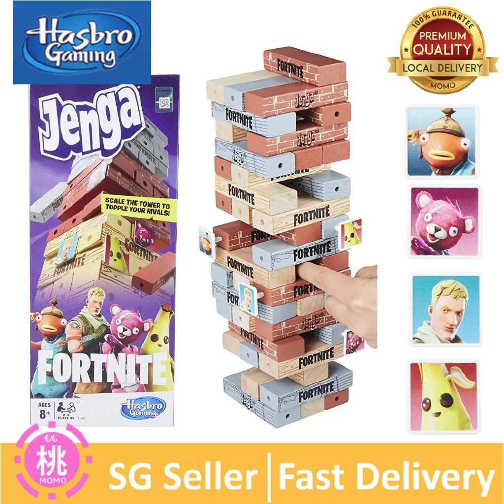 Fortnite Edition Game Hasbro Gaming Jenga Wooden Block Stacking Tower Game 8 