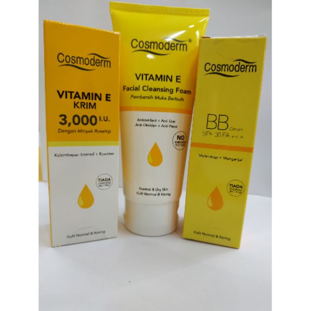 Cosmoderm Set Cleansing Vitamin E Cream Bb Cream Shopee Singapore