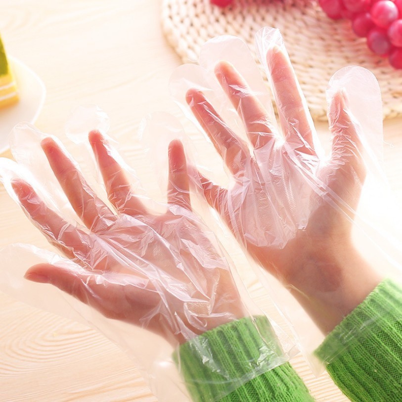 plastic hand gloves