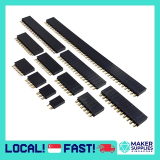 5pcs 2.54mm Female Header Pins Straight Strip Single Row Connector 2 3 4 5 6 7 8 10 12 16 20 40 Pin 2P 3P 4P 5P 6P 7P 8P