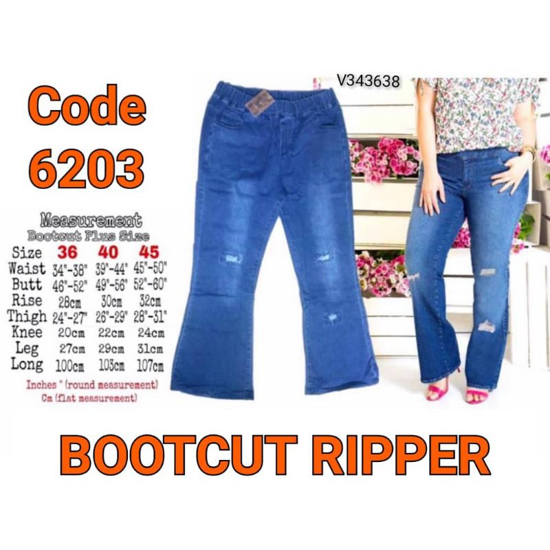 bootcut ripped jeans