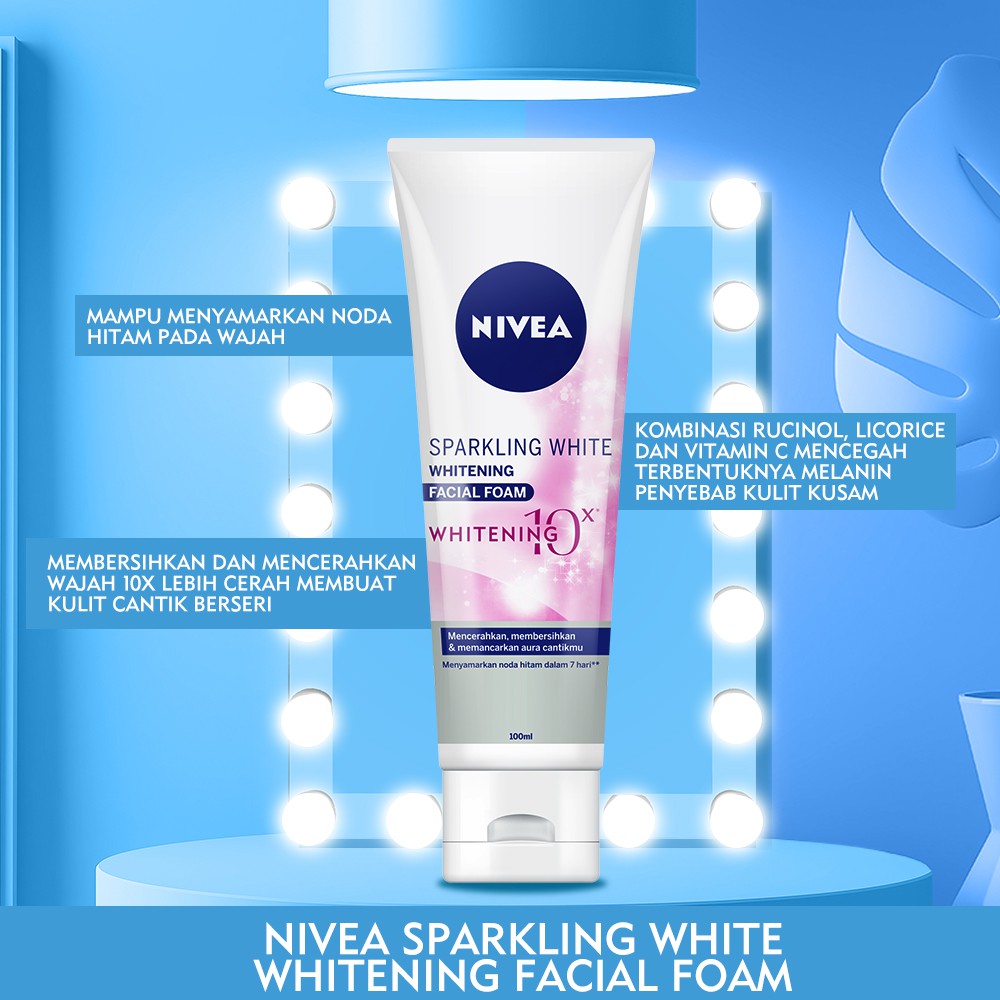 nivea sparkling white facial foam