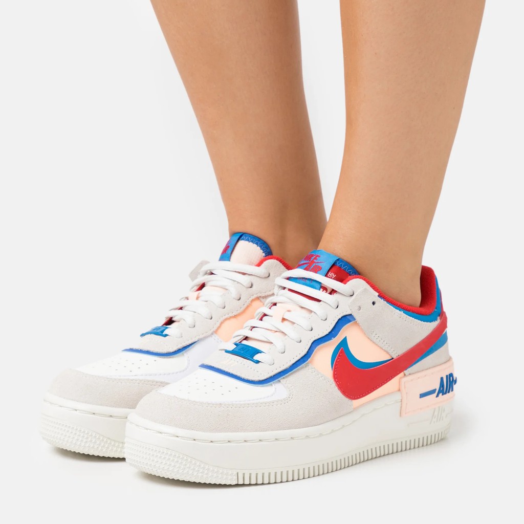 air force 1 with blue and red