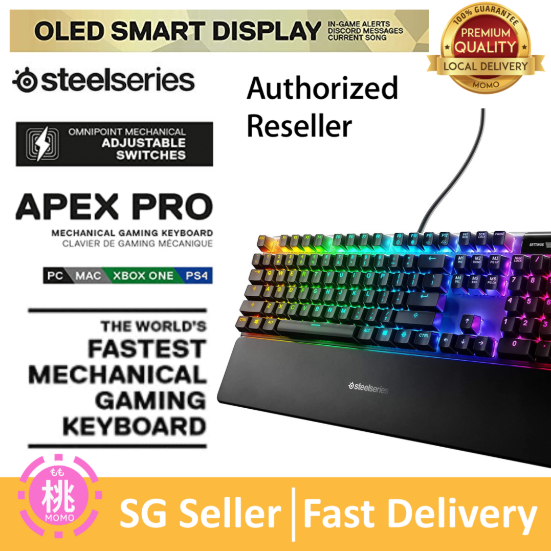 Steelseries Apex Pro Apex Pro Tkl Mechanical Gaming Keyboard Rgb Backlit Apex Pro Shopee Singapore
