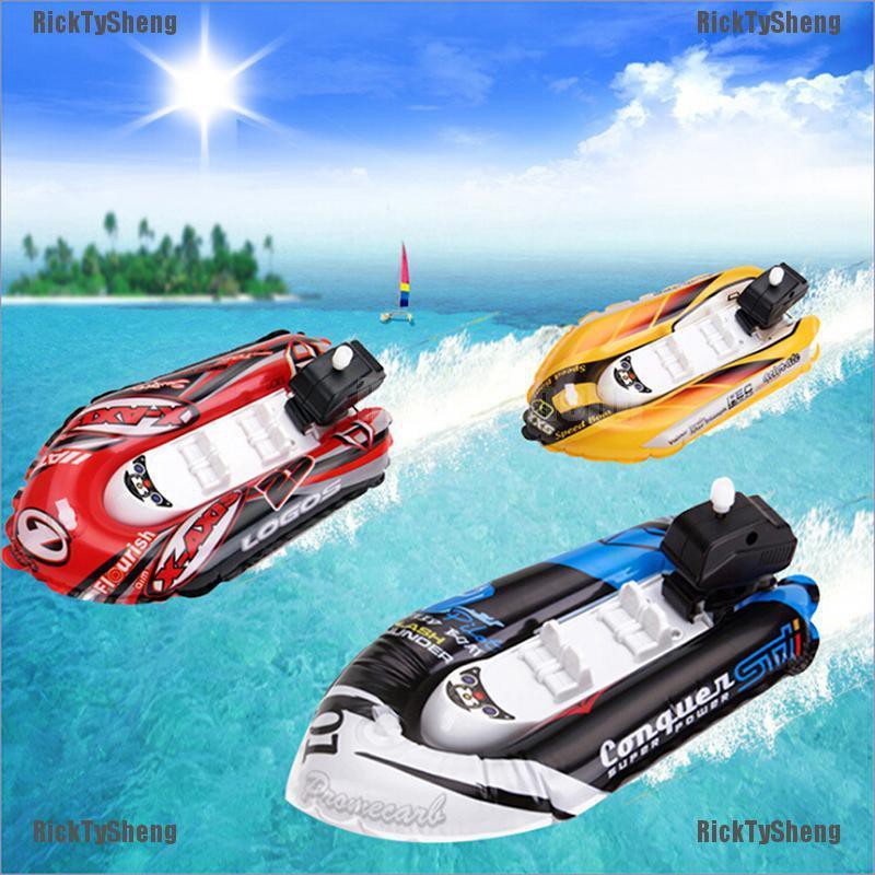 RTS│♡kid clockwork wind up inflatable boat ship baby play water bathroom bath toy Shopee Singapore