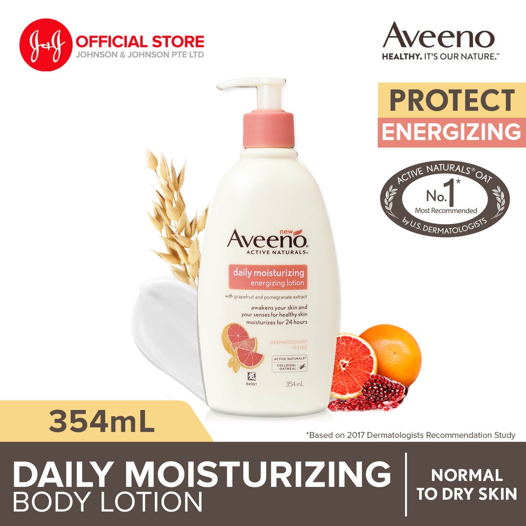 Aveeno Body Daily Moisturizing Energizing Lotion For Normal To Dry Skin 354ml Shopee Singapore 1203